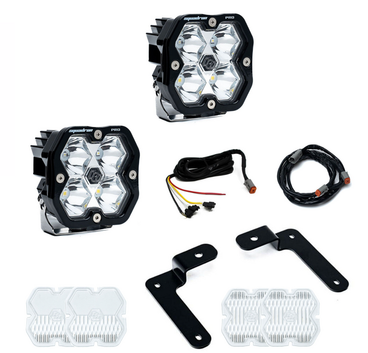 Baja Designs Squadron 2.0 Pro A-Pillar Light Kit for 2018 -2026 Jeep Wrangler JL|Gladiator JT
