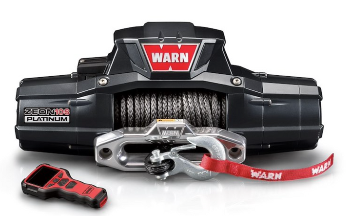 WARN Zeon 10-S Platinum Winch with Synthetic Rope and Bluetooth Controller