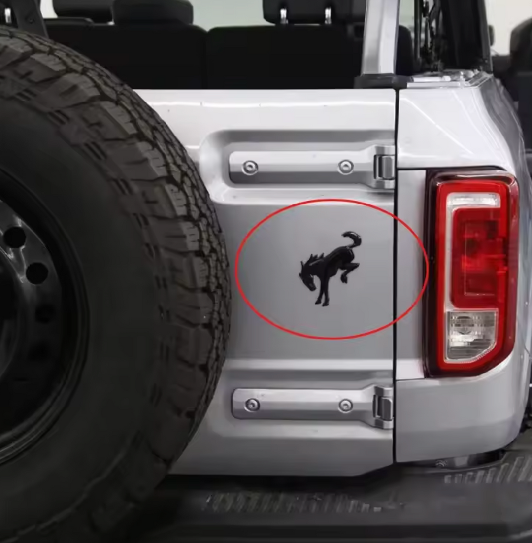 BC Offroading Rear Horse Emblem ; Gloss Black 2021-2026 Ford Bronco