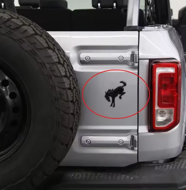 BC Offroading Rear Horse Emblem ; Gloss Black 2021-2026 Ford Bronco