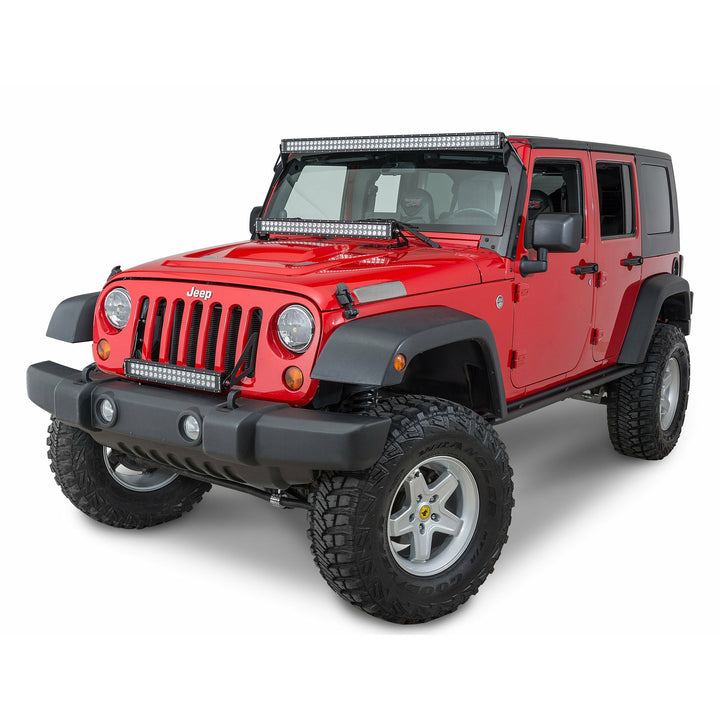 KC HiLiTES Overhead Mount C50 LED Bar & Bracket Kit for 07-18 Jeep Wrangler JK