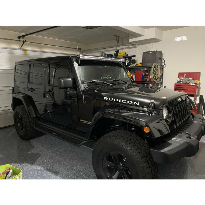 KC HiLiTES Overhead Mount C50 LED Bar & Bracket Kit for 07-18 Jeep Wrangler JK