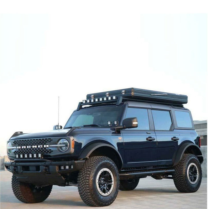 ZROADZ Black Roof Rack w/8 3" LED Light Pods Ford Bronco 2021+