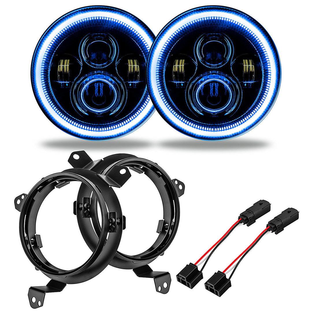 Oracle Lighting 7" High Powered Projector LED Headlight Pair for Jeep Wrangler JL 2018-2022