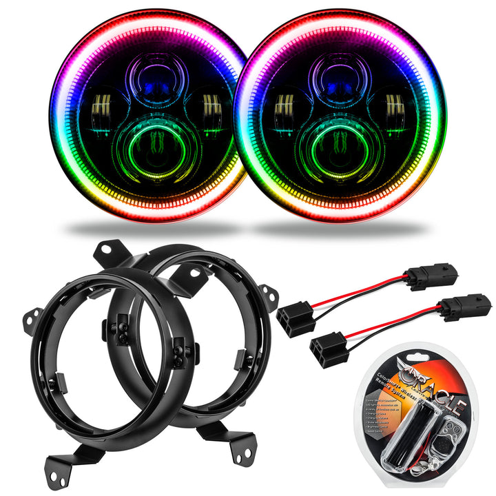 Oracle Lighting 7" High Powered Projector LED Headlight Pair for Jeep Wrangler JL 2018-2022