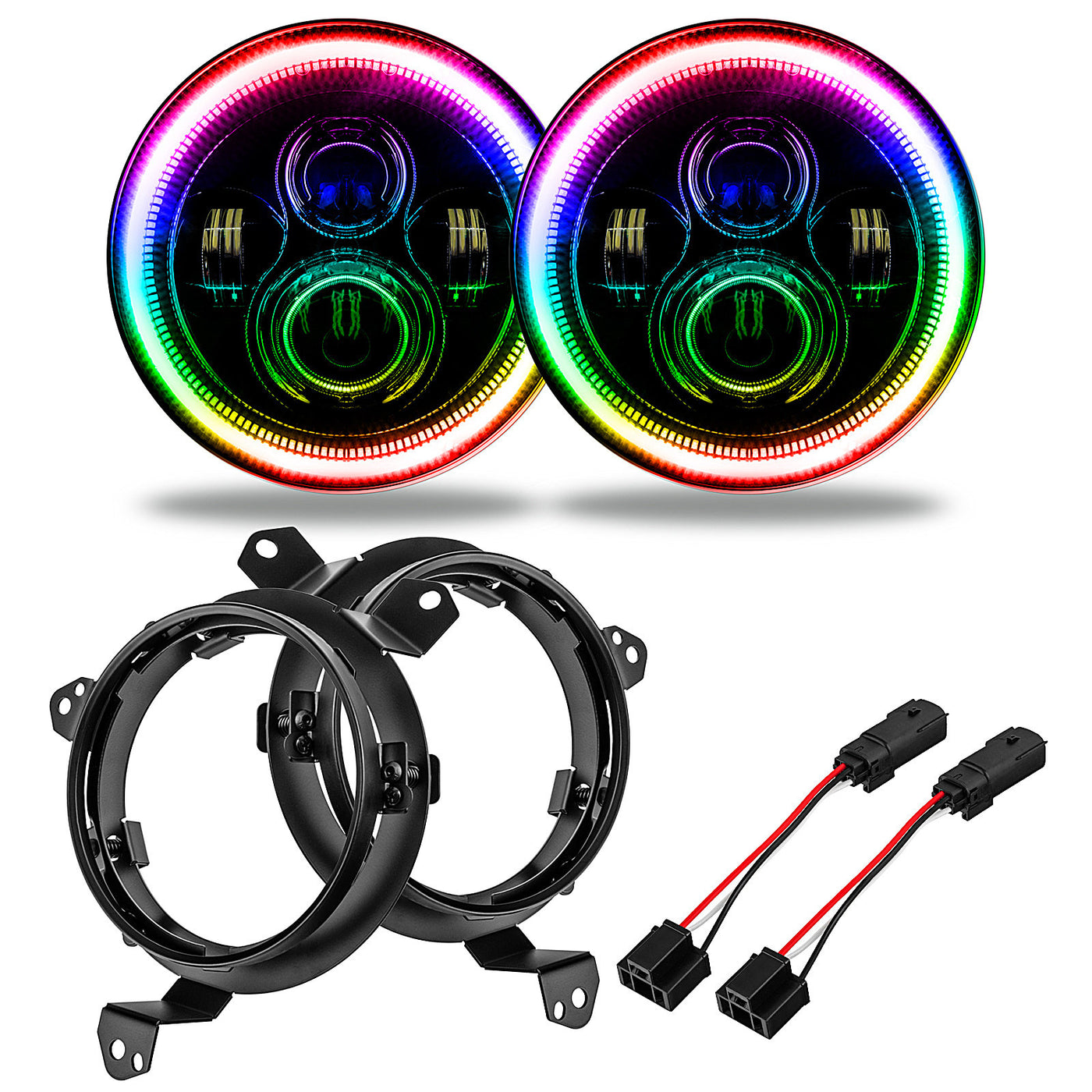 Oracle Lighting 7" High Powered Projector LED Headlight Pair for Jeep Wrangler JL 2018-2022