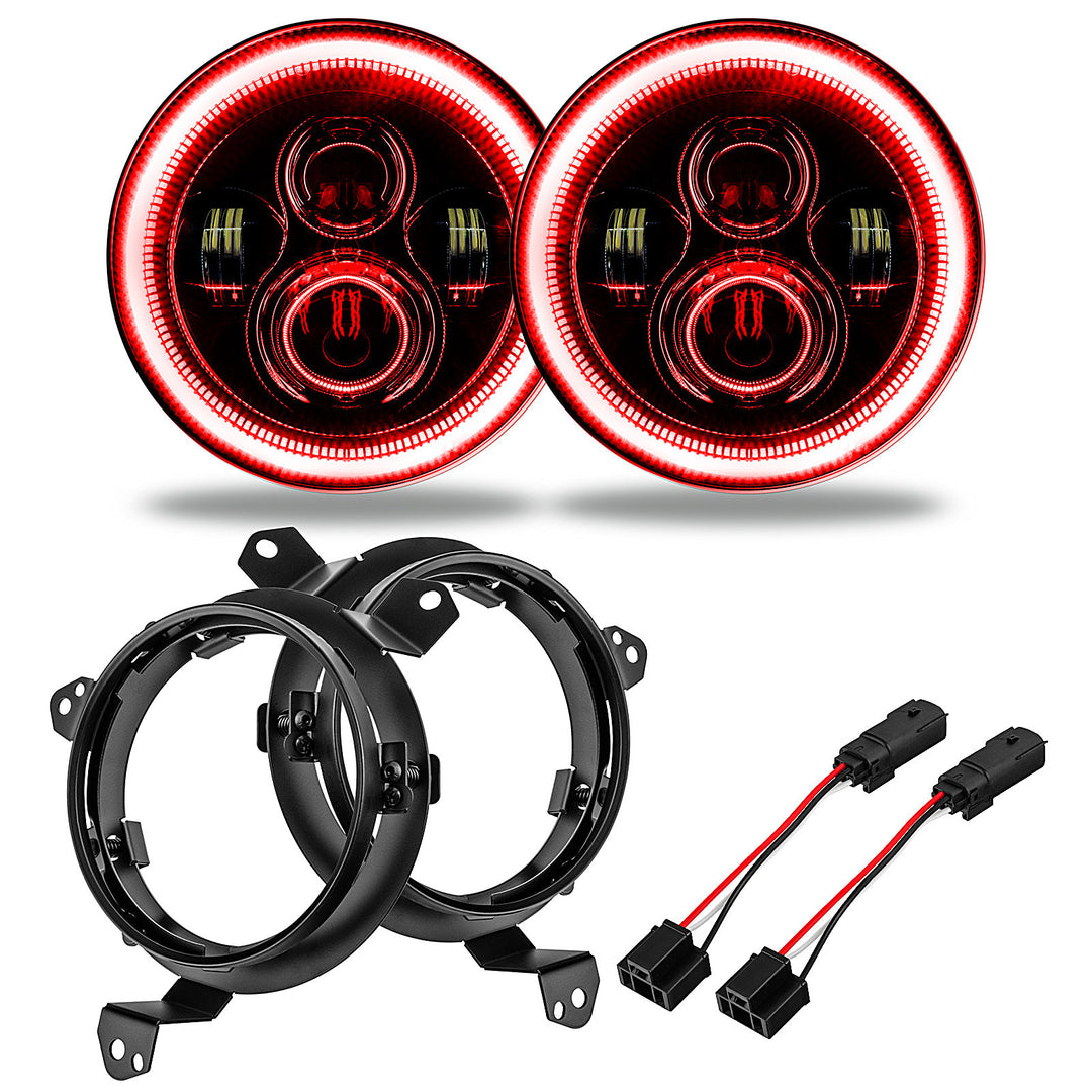 Oracle Lighting 7" High Powered Projector LED Headlight Pair for Jeep Wrangler JL 2018-2022