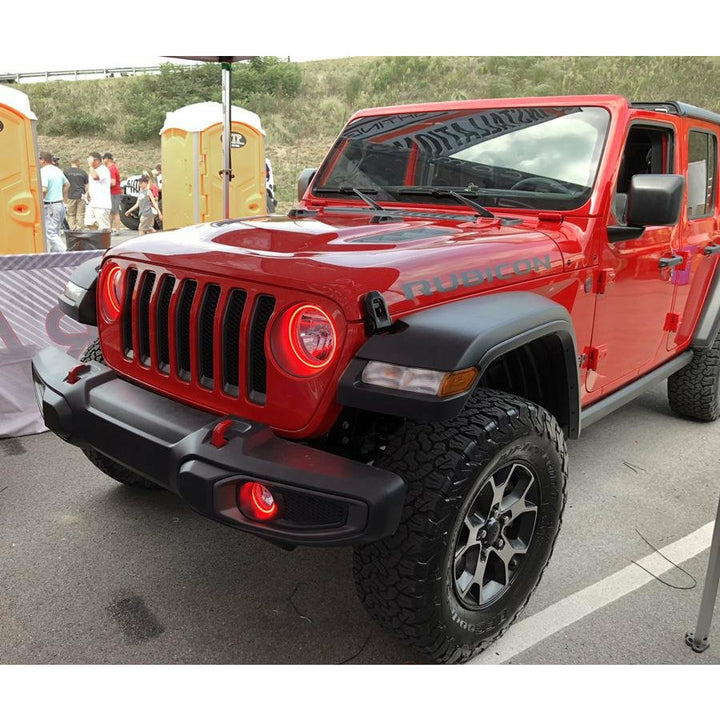 Oracle Lighting Waterproof Surface Mount LED Headlight Halo Kit for Jeep Wrangler JL 2018-2022