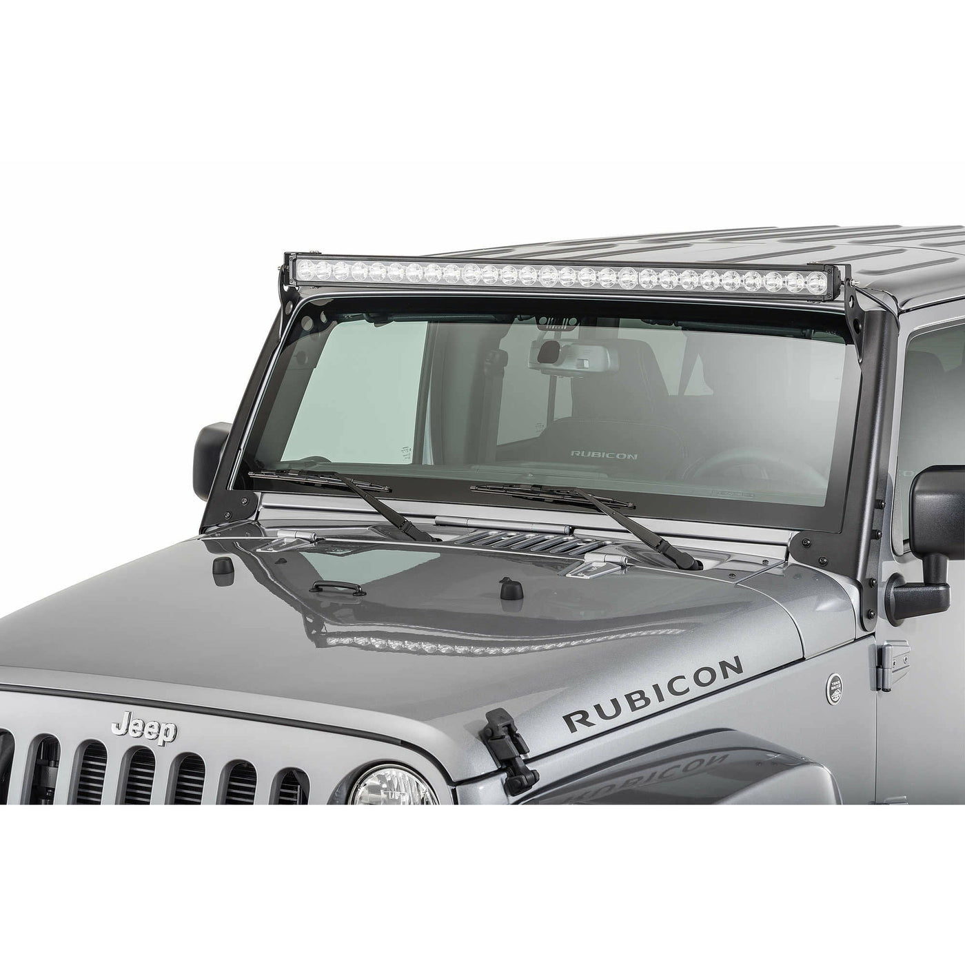 Quadratec J5 LED Light Bar Kit with Windshield Mounting Brackets for 07-18 Jeep Wrangler JK