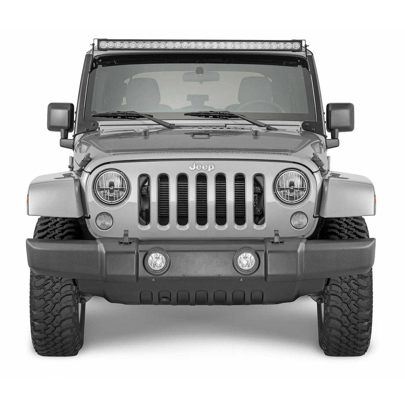 Quadratec J5 LED Light Bar Kit with Windshield Mounting Brackets for 07-18 Jeep Wrangler JK