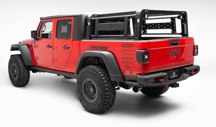 ZROADZ Overland Access Rack With (4) 3 Inch ZROADZ LED Pod Lights for 20-25 Jeep Gladiator JT