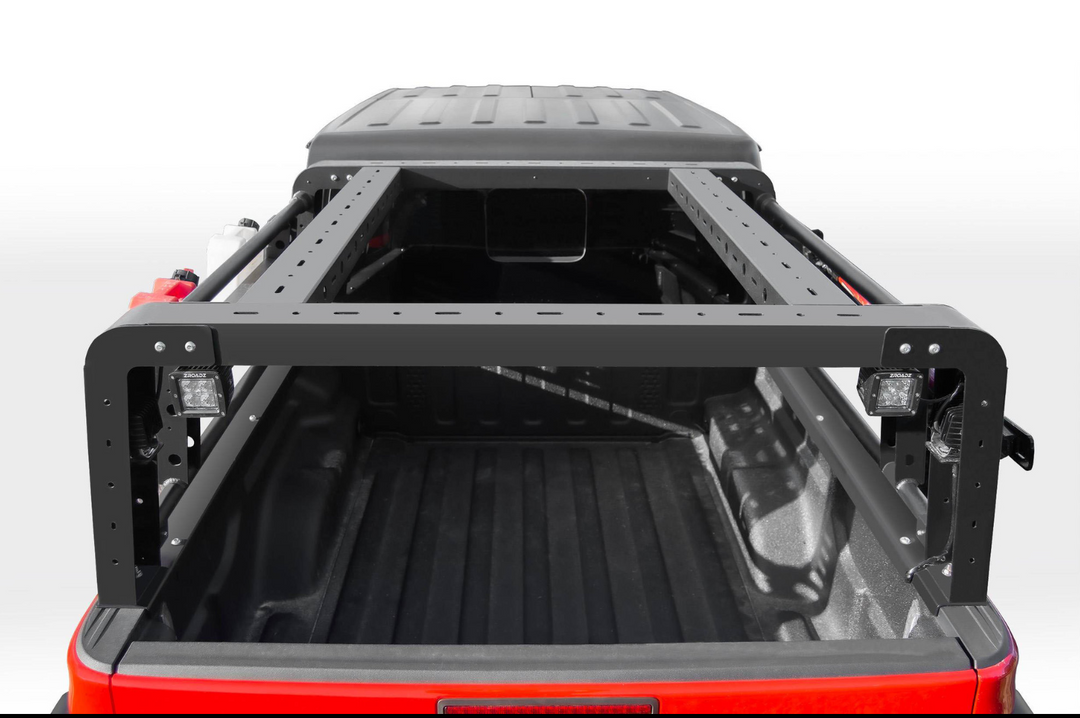 ZROADZ Overland Access Rack With (4) 3 Inch ZROADZ LED Pod Lights for 20-25 Jeep Gladiator JT