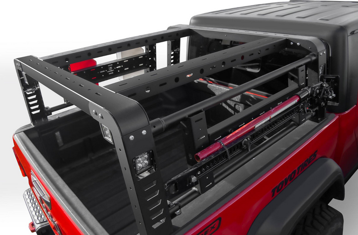 ZROADZ Overland Access Rack With (4) 3 Inch ZROADZ LED Pod Lights for 20-25 Jeep Gladiator JT