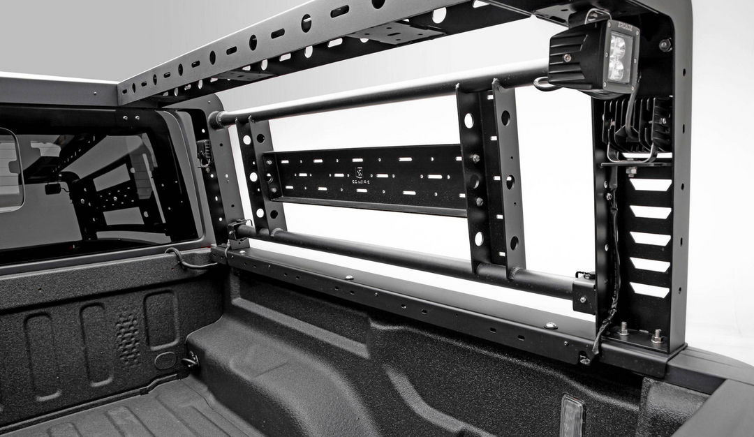ZROADZ Overland Access Rack With (4) 3 Inch ZROADZ LED Pod Lights for 20-25 Jeep Gladiator JT