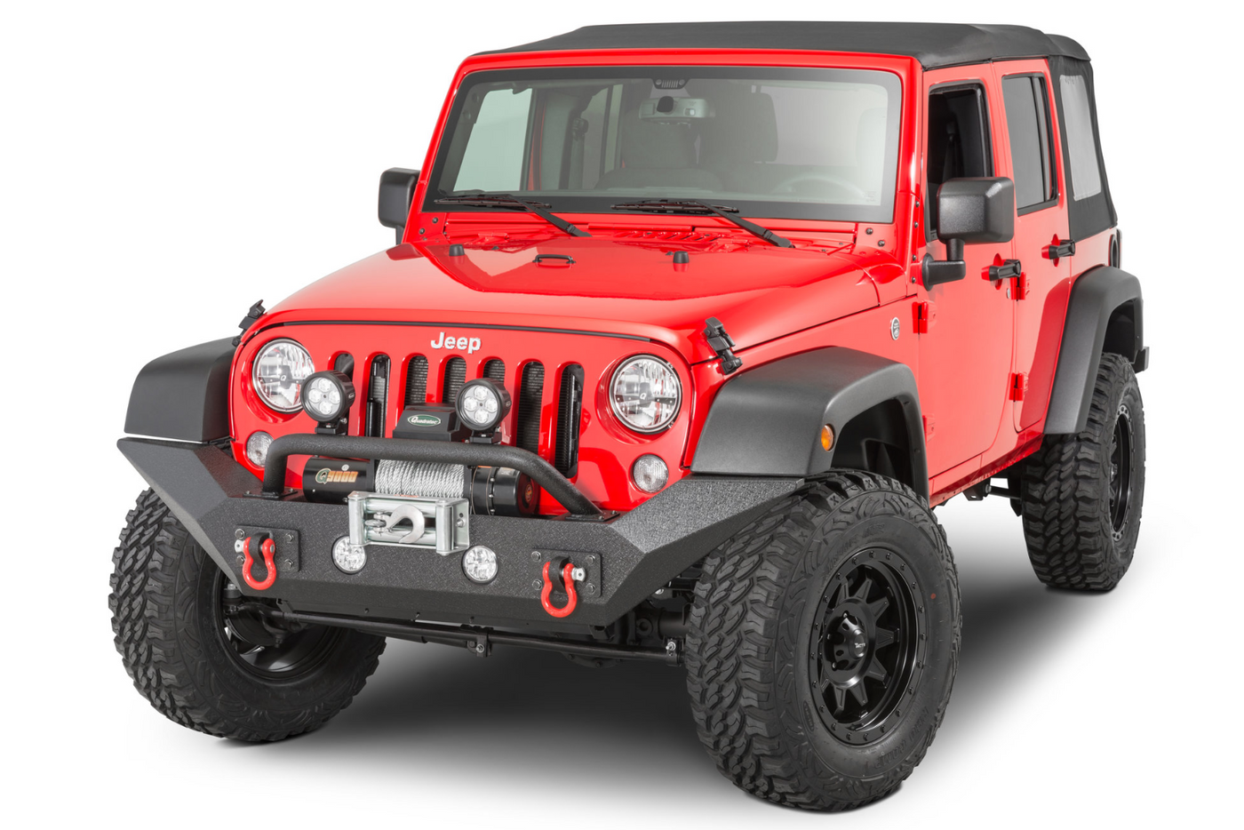 Rugged Ridge Spartan Front Bumper with High Clearance Ends & Overrider for 07-18 Jeep Wrangler JK