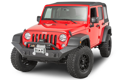 Rugged Ridge Spartan Front Bumper with High Clearance Ends & Overrider for 07-18 Jeep Wrangler JK