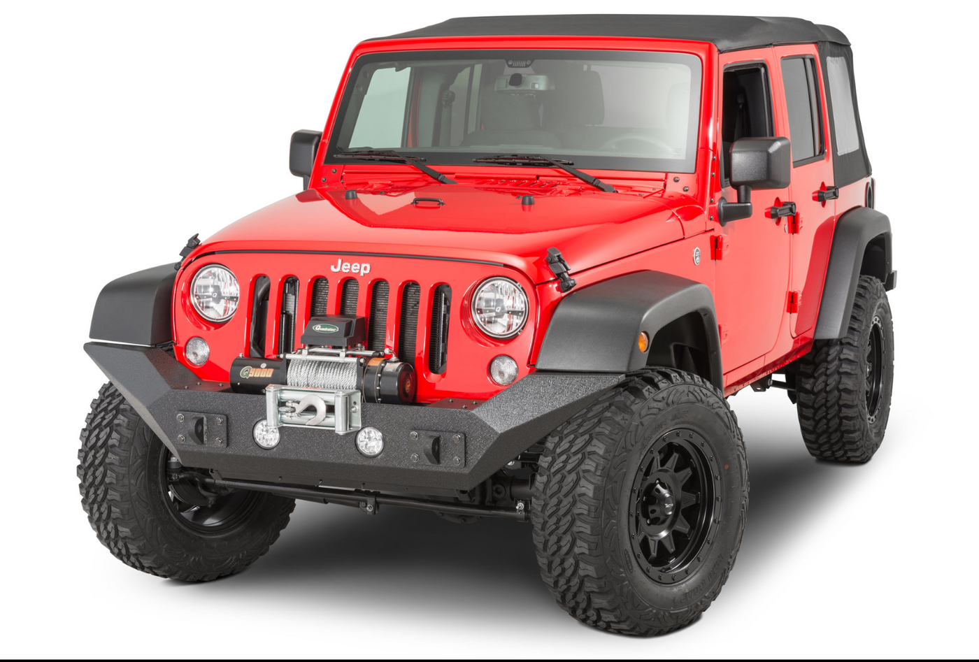 Rugged Ridge Spartan Front Bumper with High Clearance Ends & Overrider for 07-18 Jeep Wrangler JK