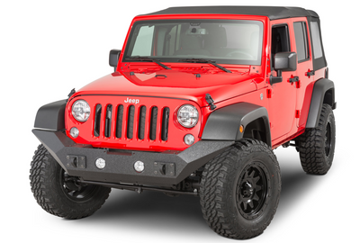 Rugged Ridge Spartan Front Bumper with High Clearance Ends & Overrider for 07-18 Jeep Wrangler JK