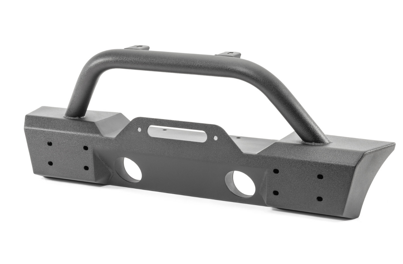 TACTIK Stubby Front Bumper with Hoop for 18-22 Jeep Wrangler JL & Gladiator JT