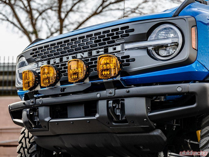 2021-2024 Ford Bronco Front Bumper Light Bracket with 4 Rigid Adapt XP LED Lights