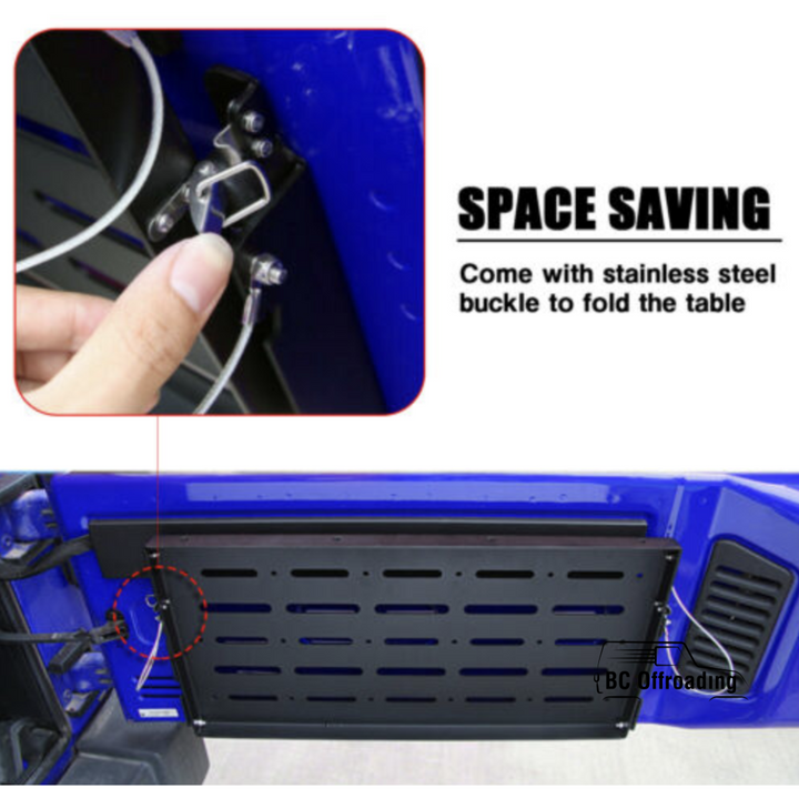 Jeep Wrangler Jk Multi-Purpose Rear Tailgate Table Foldable Storage Shelf 2007+
