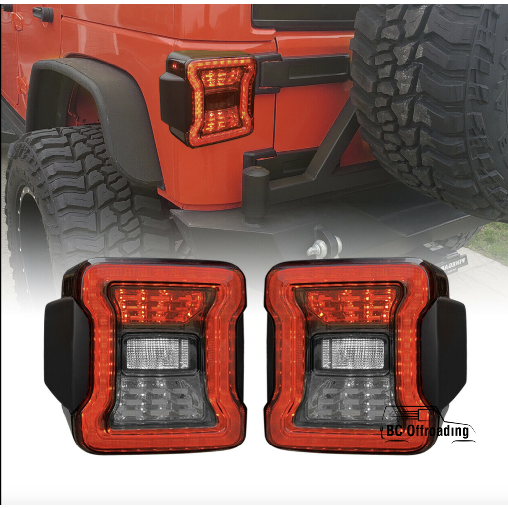 Jeep Wrangler Jk Rear Led Smoked Tail Lights Conversion Jl 2007+