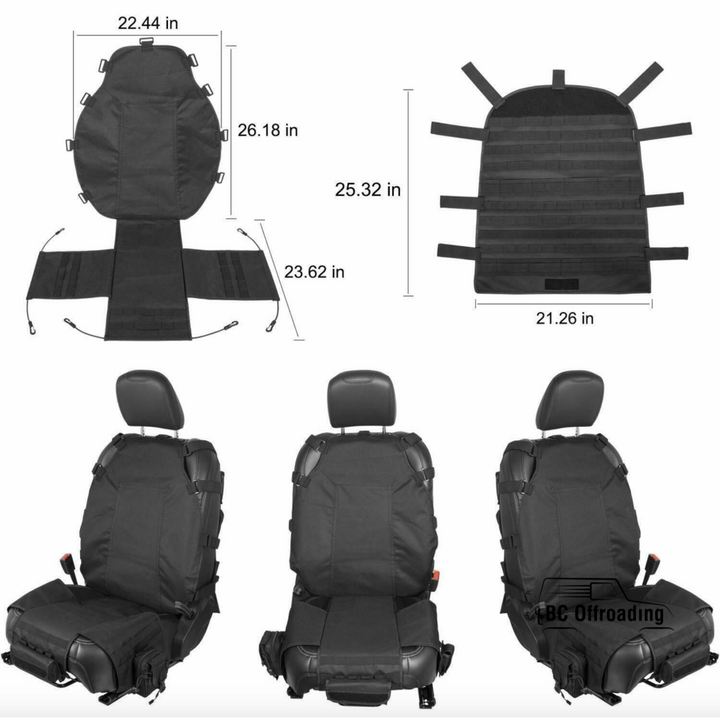 Jeep Wrangler Jk/jl Front Seat Cover And Organizer Storage Bags 2007+