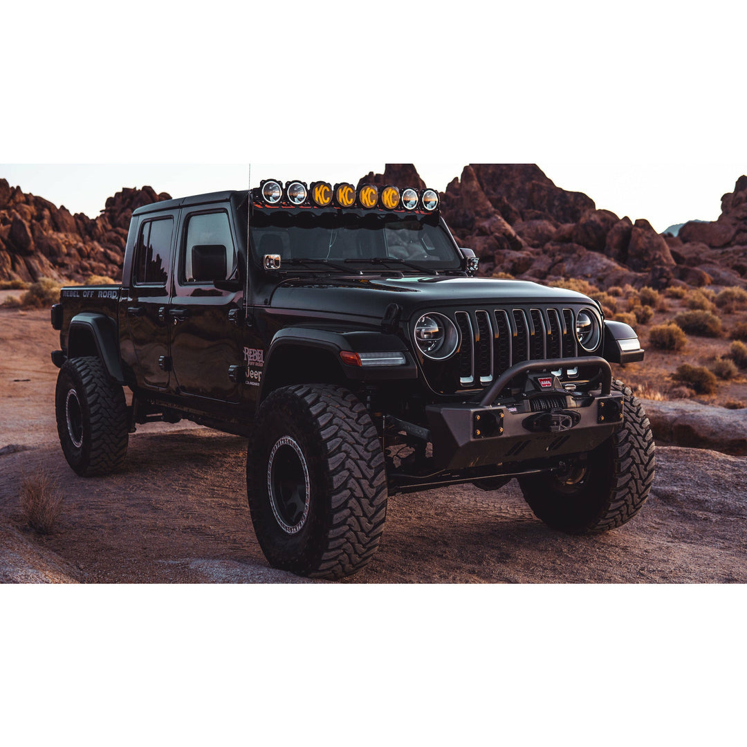 KC HiLiTES Gravity Pro6 LED Light Bar Kit for 18-24 Jeep Wrangler JL and Gladiator JT