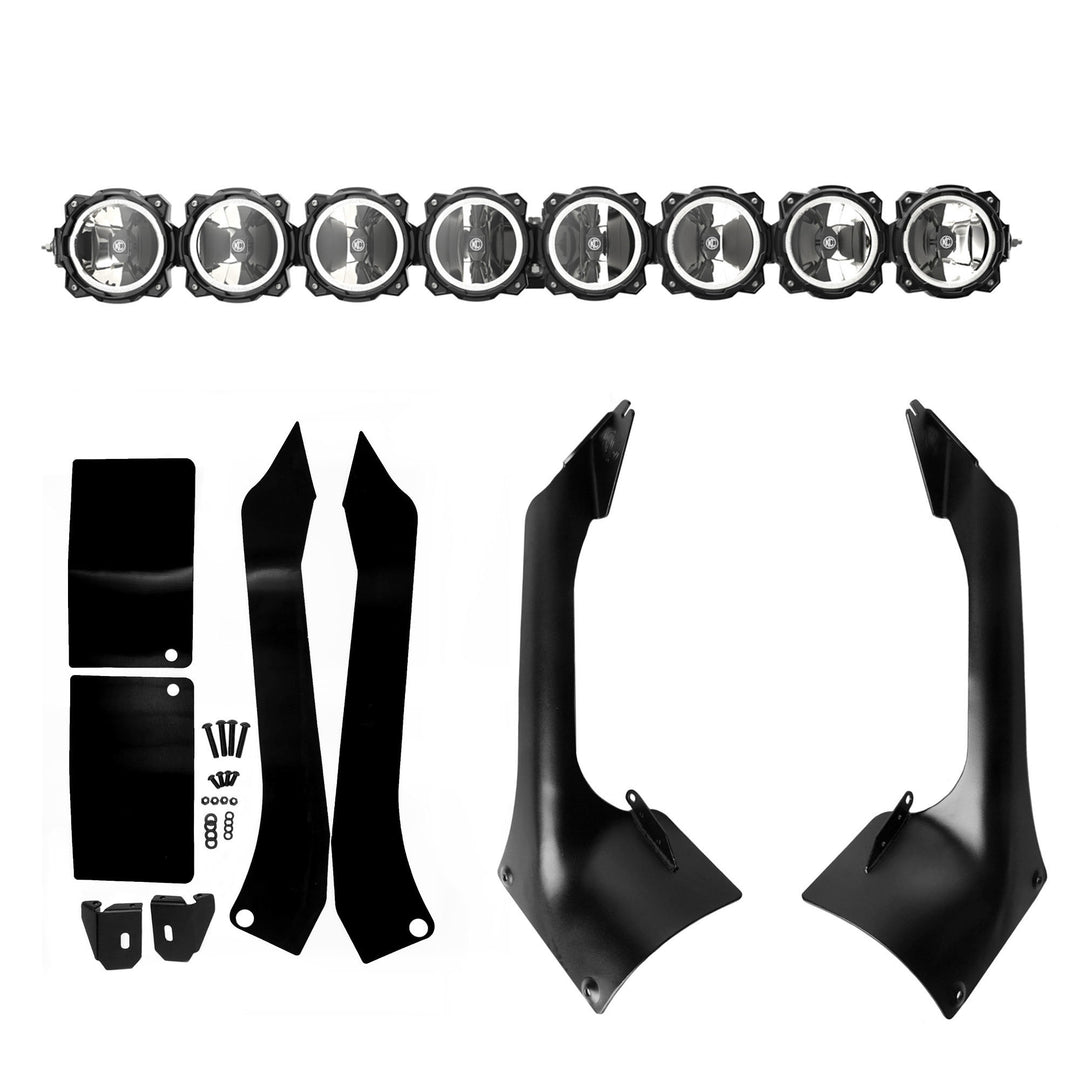 KC HiLiTES Gravity Pro6 LED Light Bar Kit for 18-24 Jeep Wrangler JL and Gladiator JT