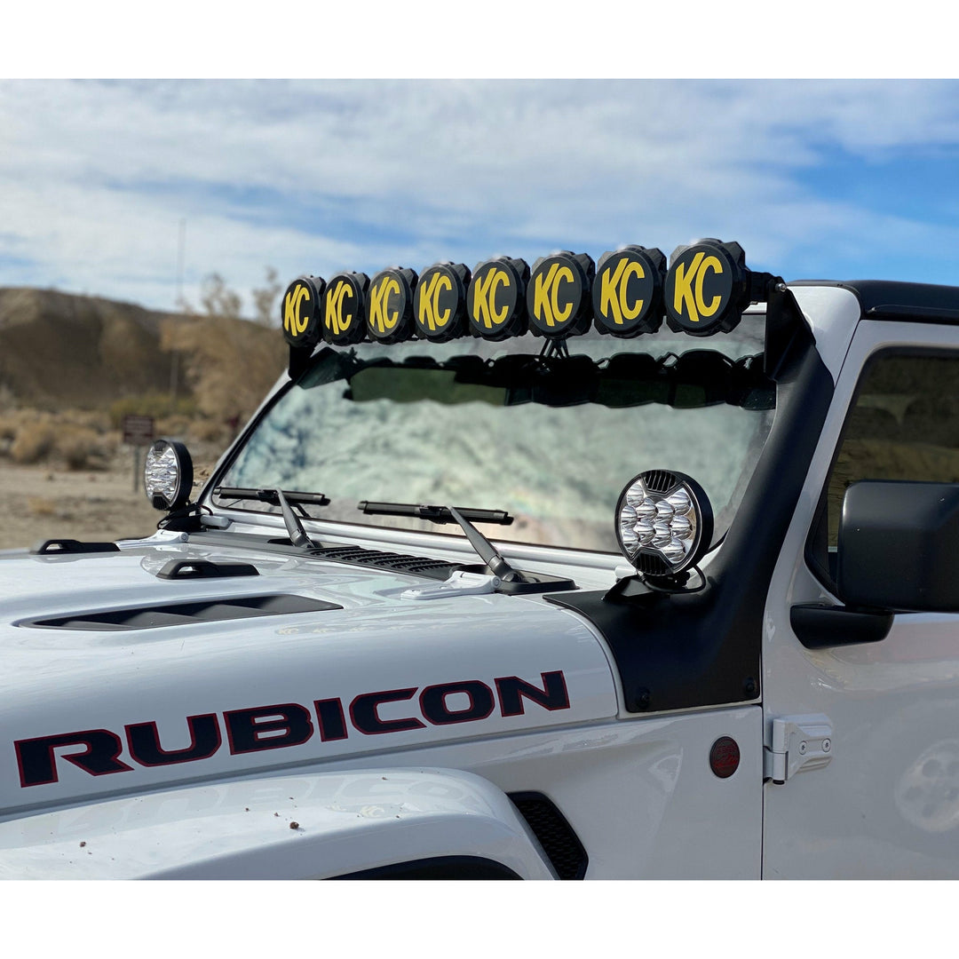 KC HiLiTES Gravity Pro6 LED Light Bar Kit for 18-24 Jeep Wrangler JL and Gladiator JT