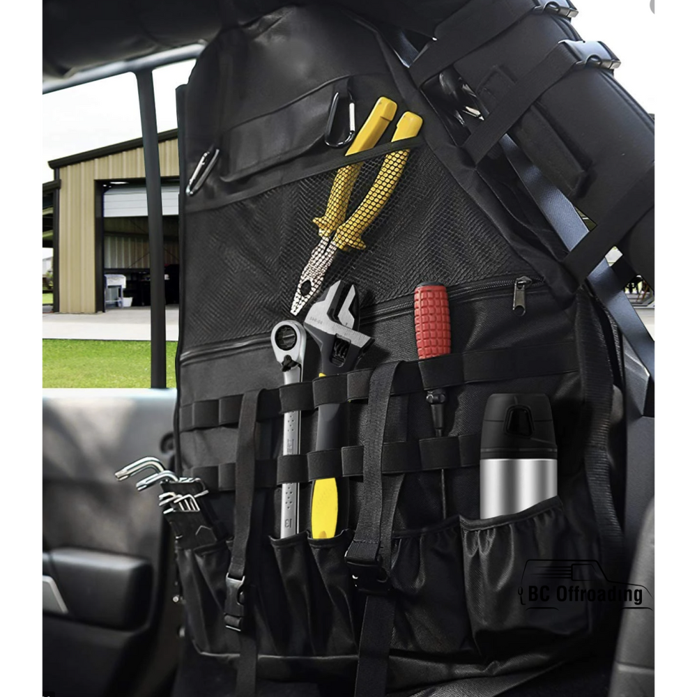 Roll Bar Storage Bags With Multi-Pockets And Extra For Jeep Wrangler Jku Jlu 2007+